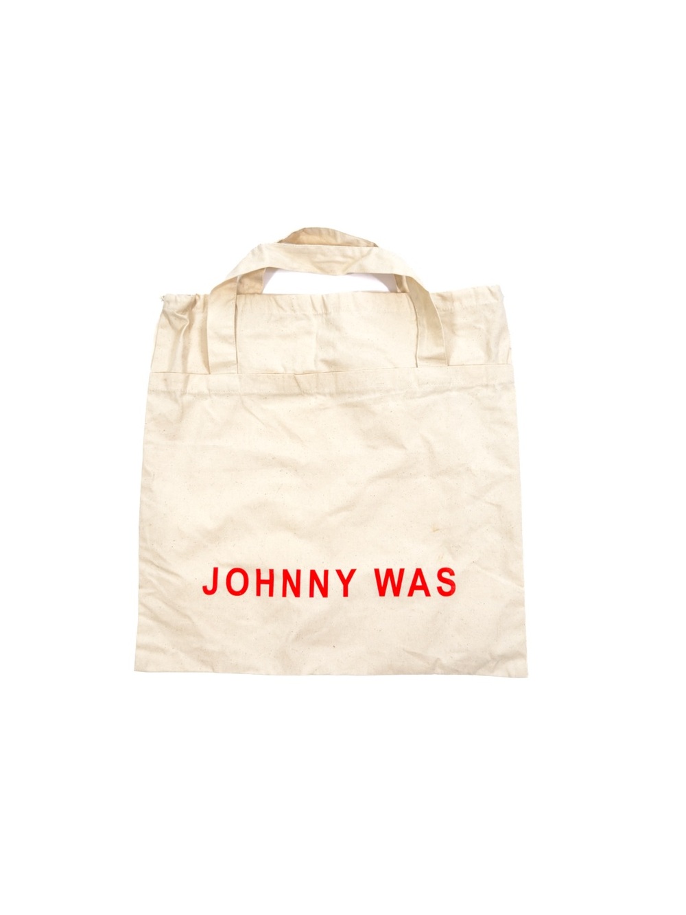 Johnny Was Canvas Tote Reusable Shopping Bag Beige Double Handle